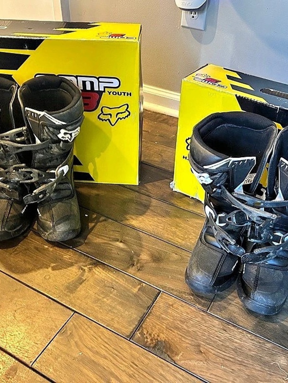 Fox 3iYouth Black Motocross Boots